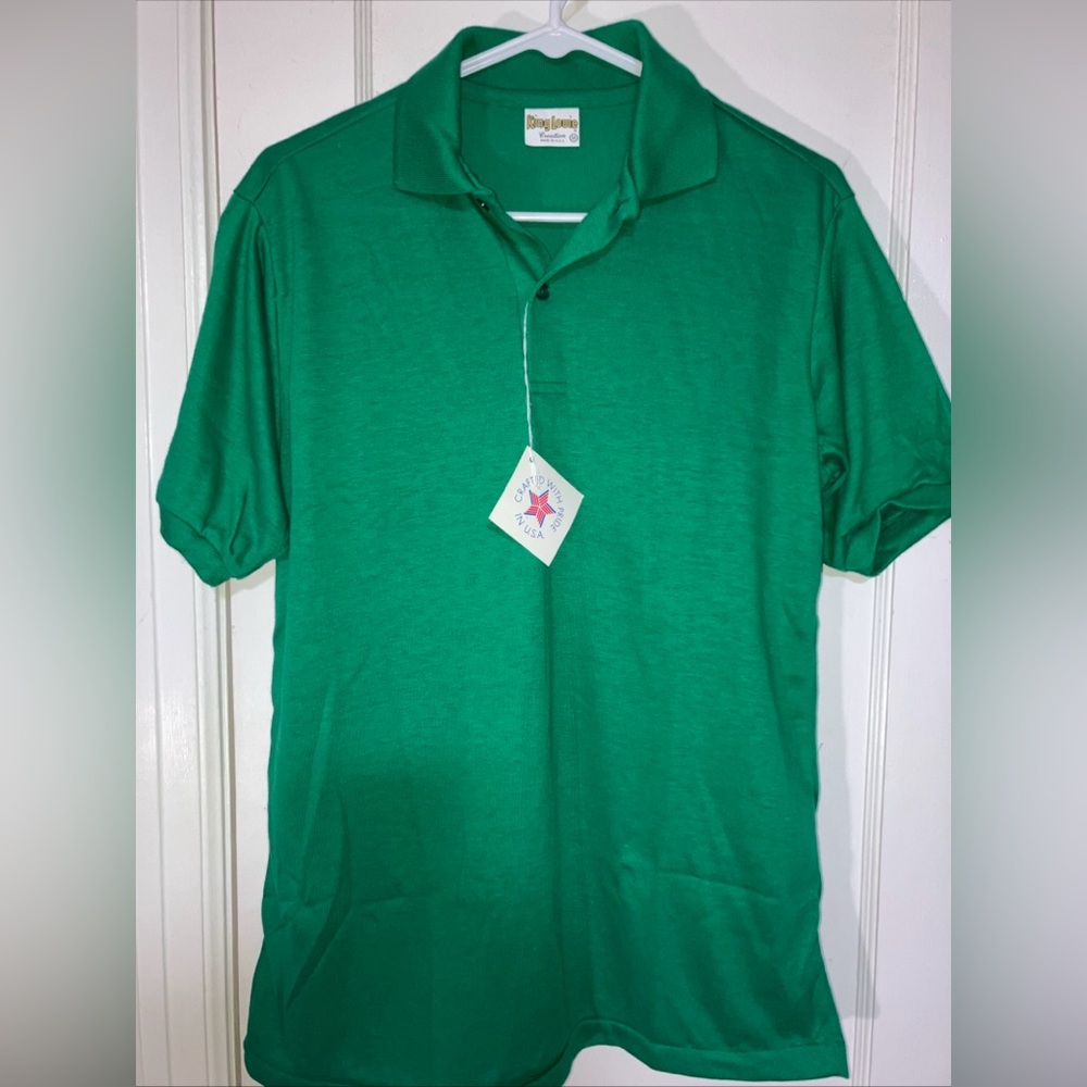 Vintage King Louie Bowling Polo Shirt Green M USA